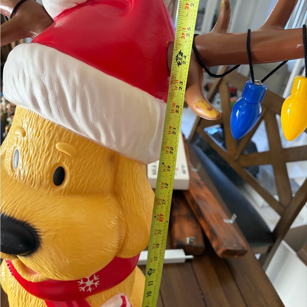Dog Wearing Antlers Light-Up Blow Mold Indoor Outdoor Christmas Holiday Decor - Picture 7 of 7